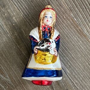 Vintage Kurt S. Adler Holiday Ornament with Blue and Gold Accents